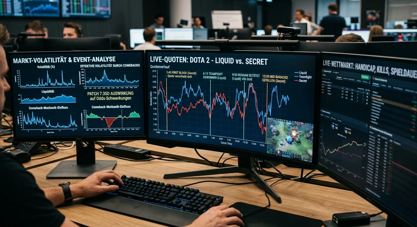 Dota 2 Quoten Volatilität – warum Comeback-Mechaniken und Patches die Wettquoten bei Dota 2 besonders stark beeinflussen