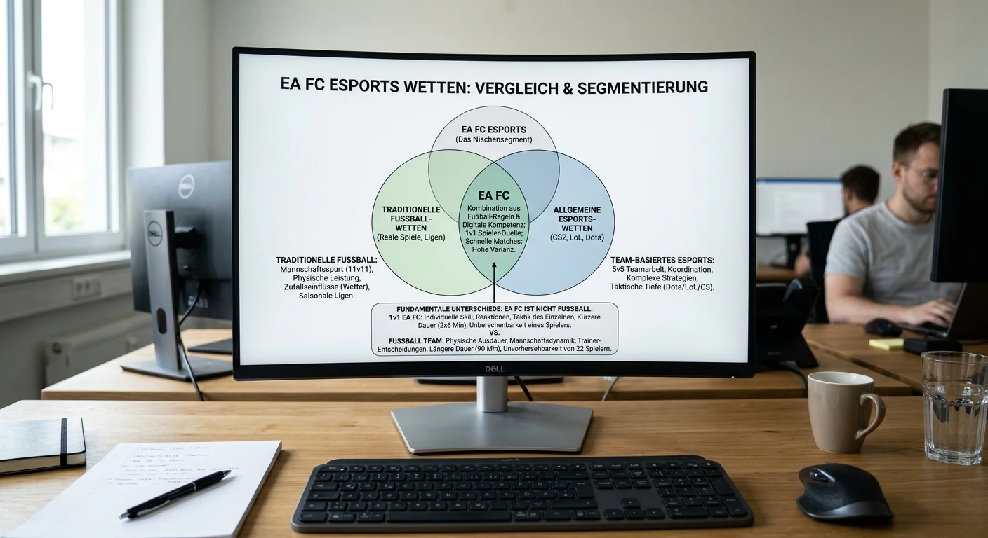 Fußball-eSports als Wettnische – EA FC und FIFA eSports als eigenständiger Markt neben klassischen Fußballwetten erklärt