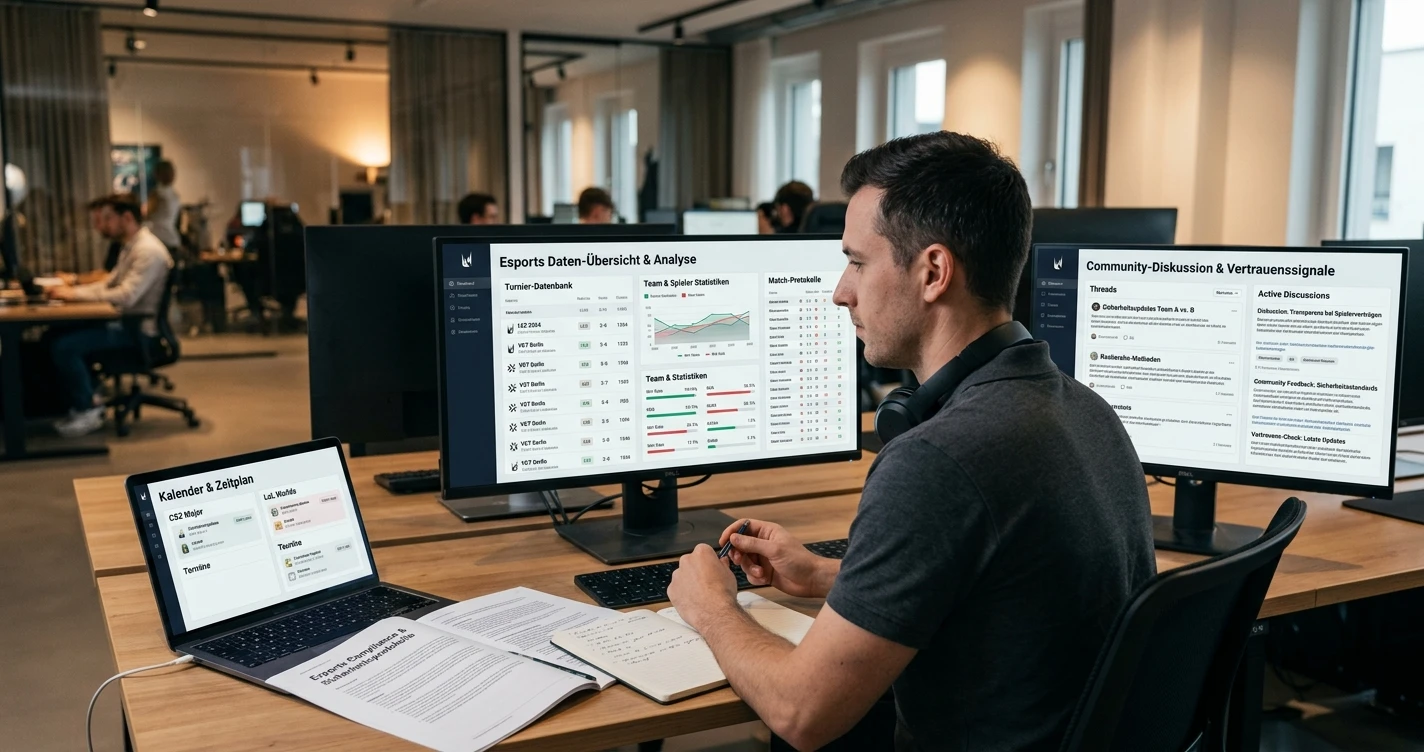 eSports-Community-Plattformen: Daten, Diskussionen und Vertrauenssignale – Bild 2: thematischer visueller Kontext ohne Werbeelemente