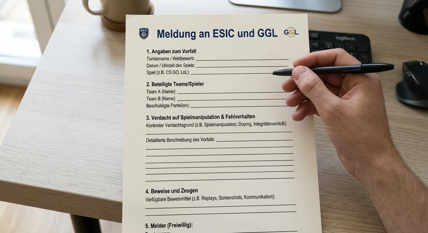 Match-Fixing im eSports melden – ESIC und GGL als Anlaufstellen für Wetter