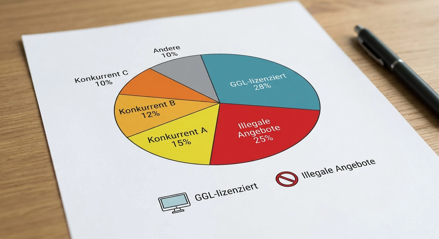 GGL-lizenzierte Anbieter mit 28 Prozent Marktanteil im deutschen Glücksspielmarkt ohne eSports-Wetten