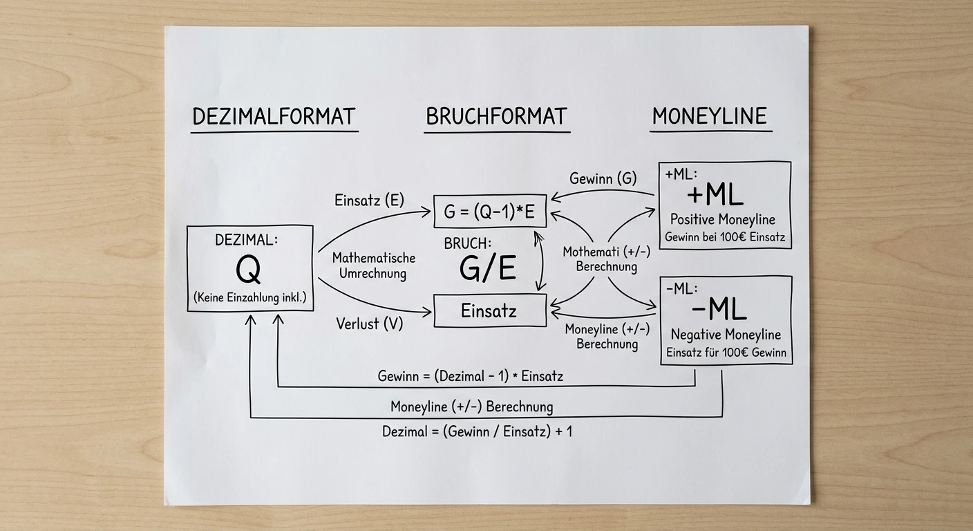 Dezimal-, Bruch- und Moneyline-Quotenformat bei eSports-Informationsquellenn im Vergleich