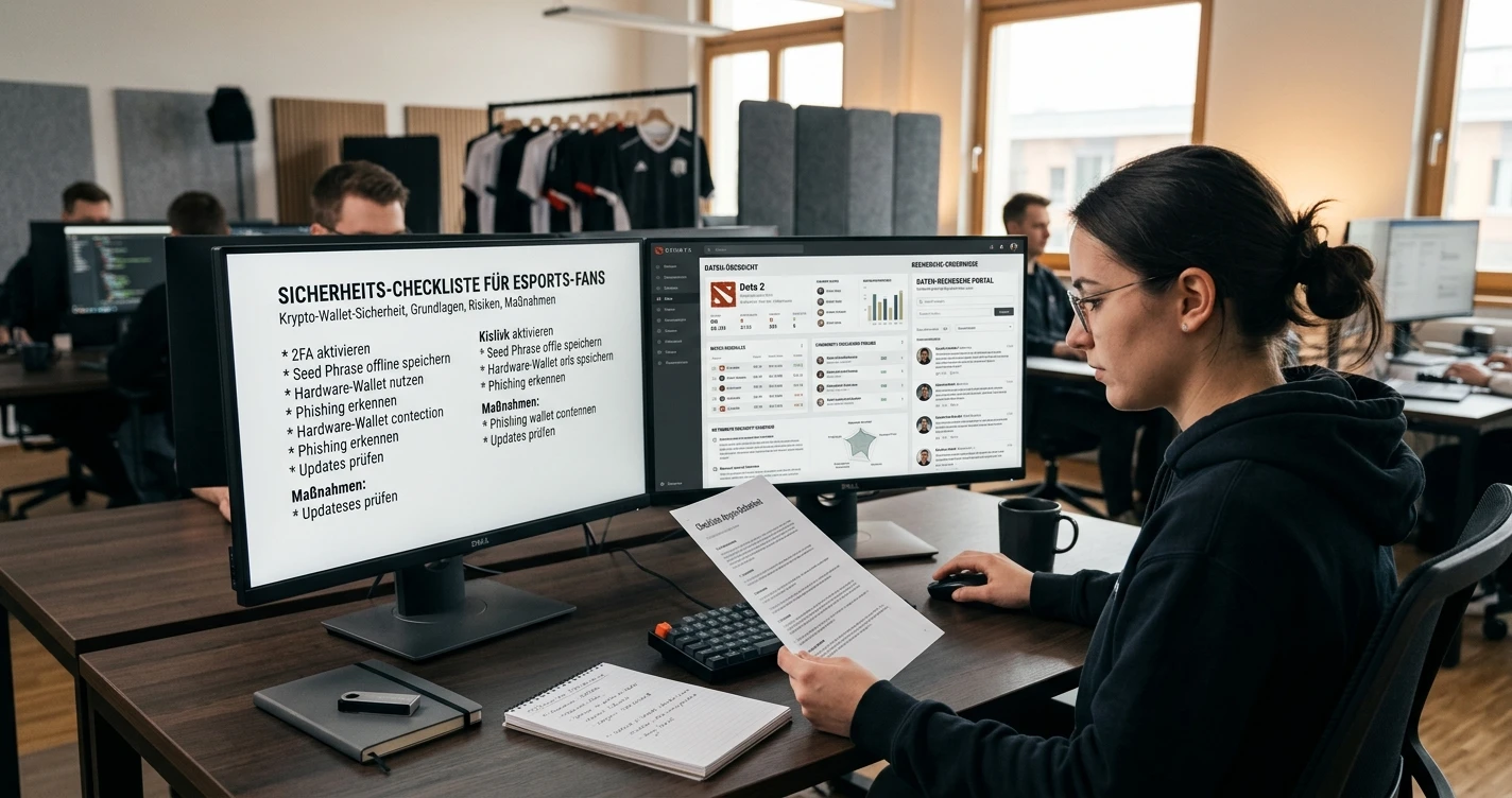 Krypto-Wallet-Sicherheit für eSports-Fans: Grundlagen und Risiken – Bild 5: thematischer visueller Kontext ohne Werbeelemente