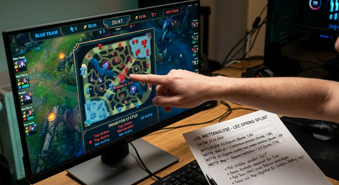 LoL Matchsieger und Inhibitor Wette – Beispiel für objektbasierte Wettmärkte bei League of Legends