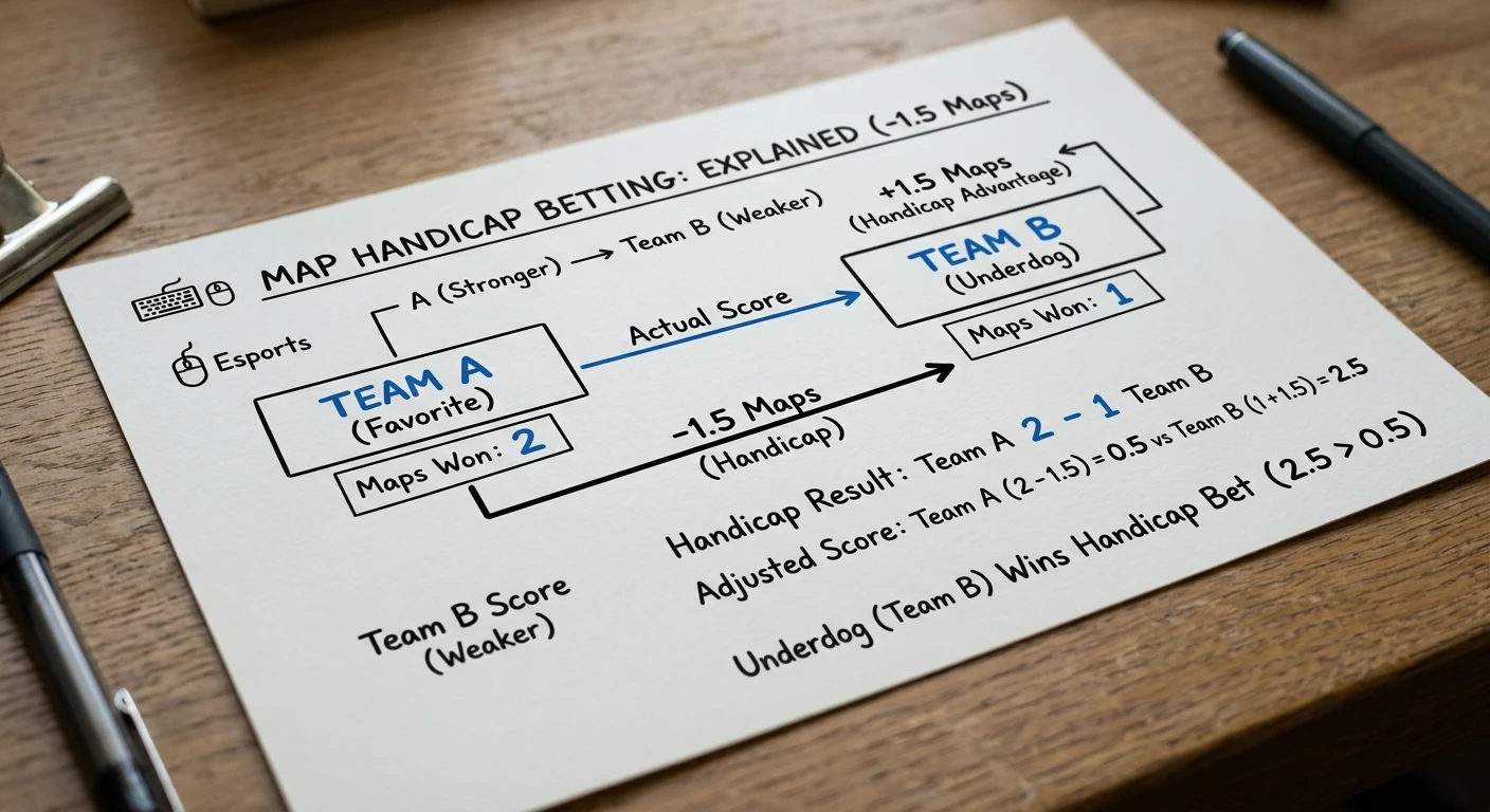 Map-Handicap-Wetten erklärt – Grundprinzip und Funktionsweise bei eSports-Plattformenn
