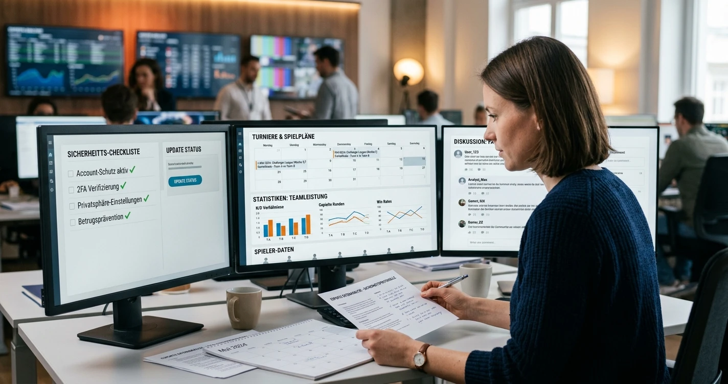 Mobile eSports-Dashboards: Turniere, Statistiken und Sicherheit unterwegs – Bild 4: thematischer visueller Kontext ohne Werbeelemente