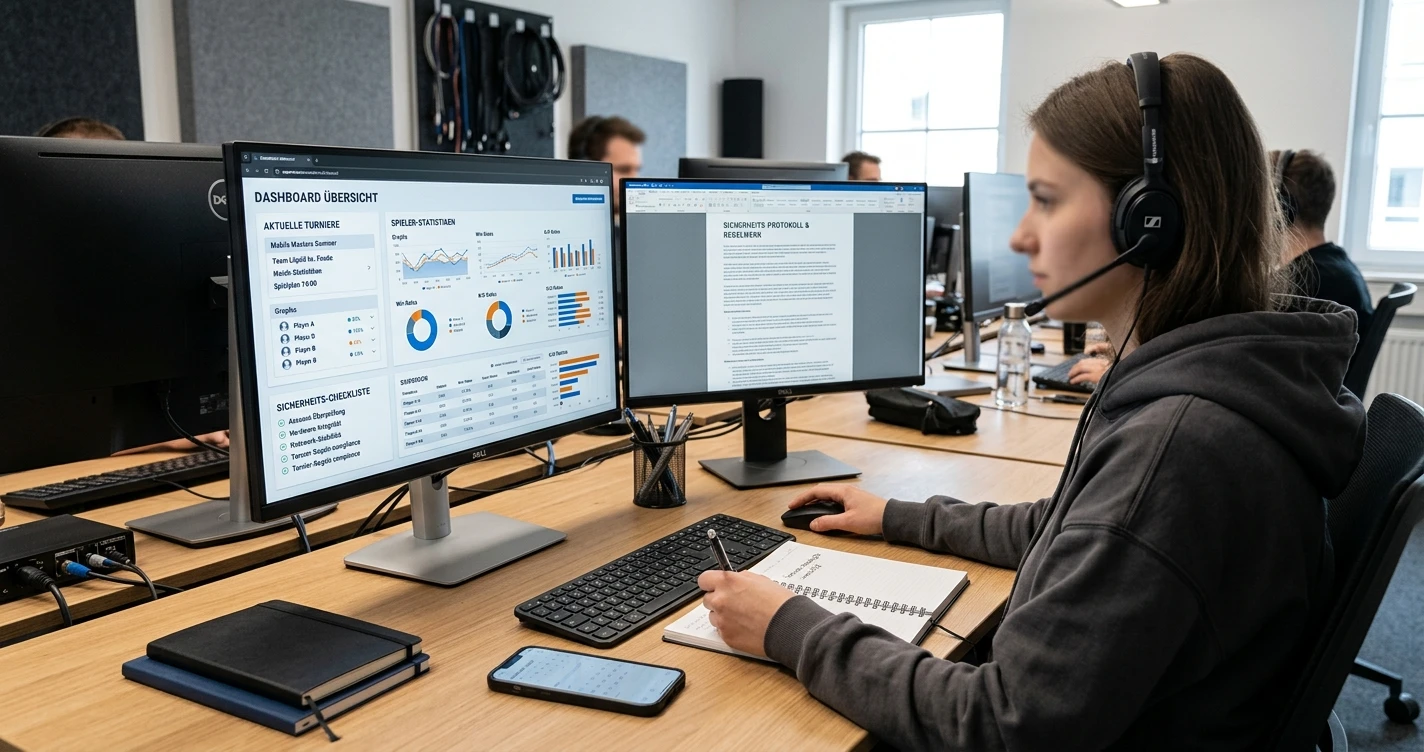 Mobile eSports-Dashboards: Turniere, Statistiken und Sicherheit unterwegs – Bild 5: thematischer visueller Kontext ohne Werbeelemente