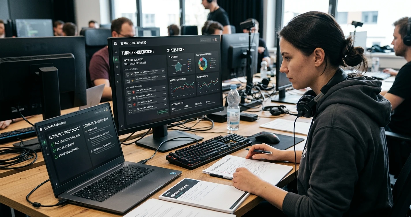 Mobile eSports-Dashboards: Turniere, Statistiken und Sicherheit unterwegs – Bild 6: thematischer visueller Kontext ohne Werbeelemente