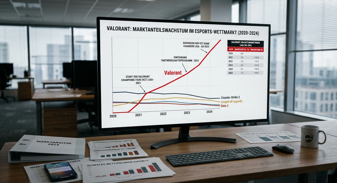 Valorant Wettmarkt Wachstum – Riot Games Taktik-Shooter als aufsteigender eSports Wetttitel im DACH-Markt 2026